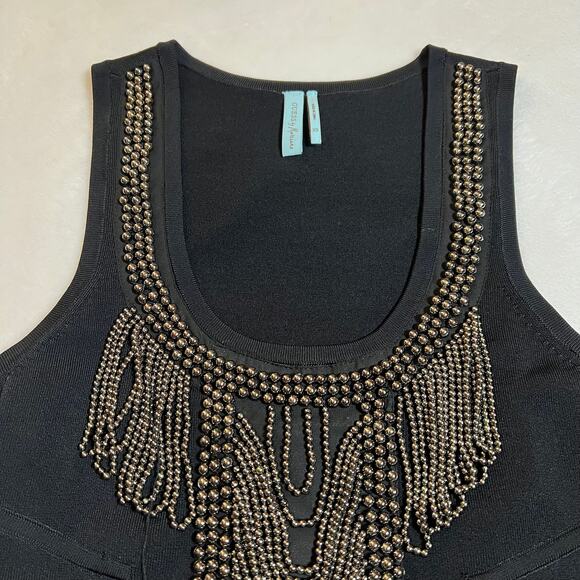 Guess by Marciano Sleeveless Scoop Neck Beaded Cocktail Dress Size X-Small Y2K - Picture 3 of 8